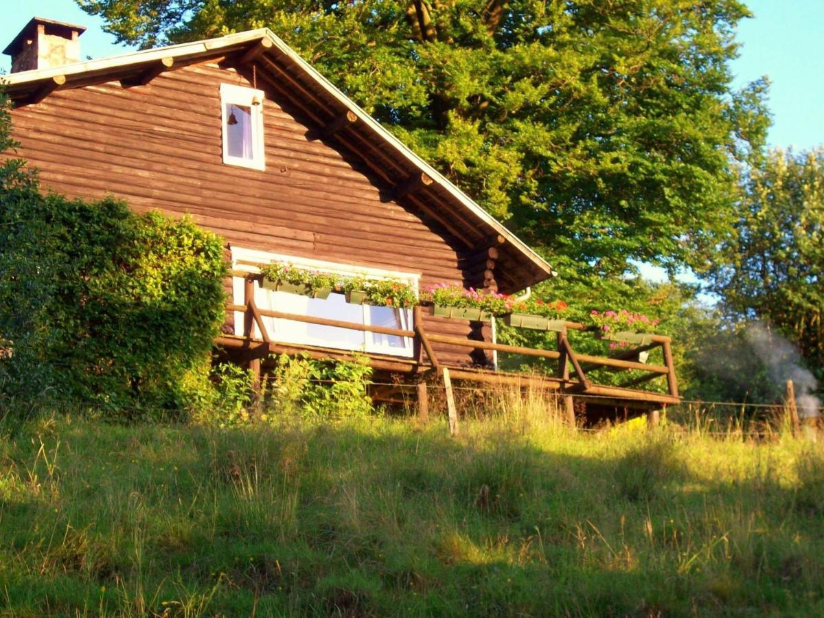Open Wooden Chalet Built Against A Hill 프란코르챰프스 외부 사진
